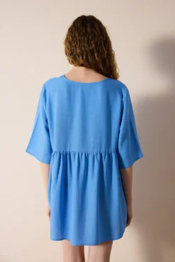 Vestido cafetã azul