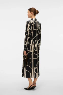 vestido camisa de cetim 7/8