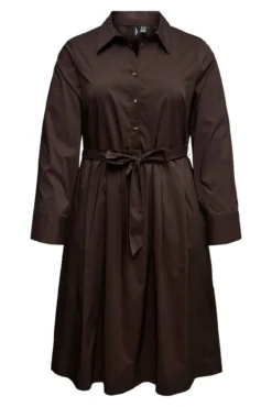 Vestido camisa midi plus size