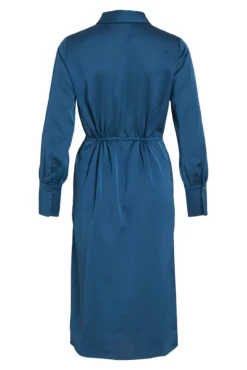 Vestido camiseiro acetinado