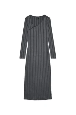 vestido canelado 7/8