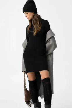 Vestido canelado super slim fit