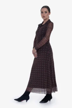 Vestido com estampado de flores