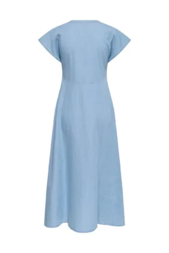 Vestido comprido abotoado