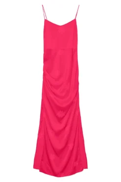 Vestido comprido acetinado