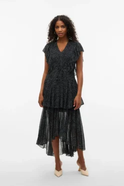 Vestido comprido bolinhas