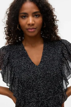 Vestido comprido bolinhas