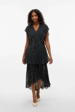 Vestido comprido bolinhas