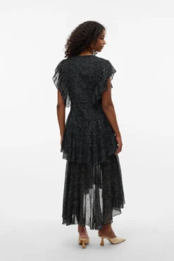 Vestido comprido bolinhas