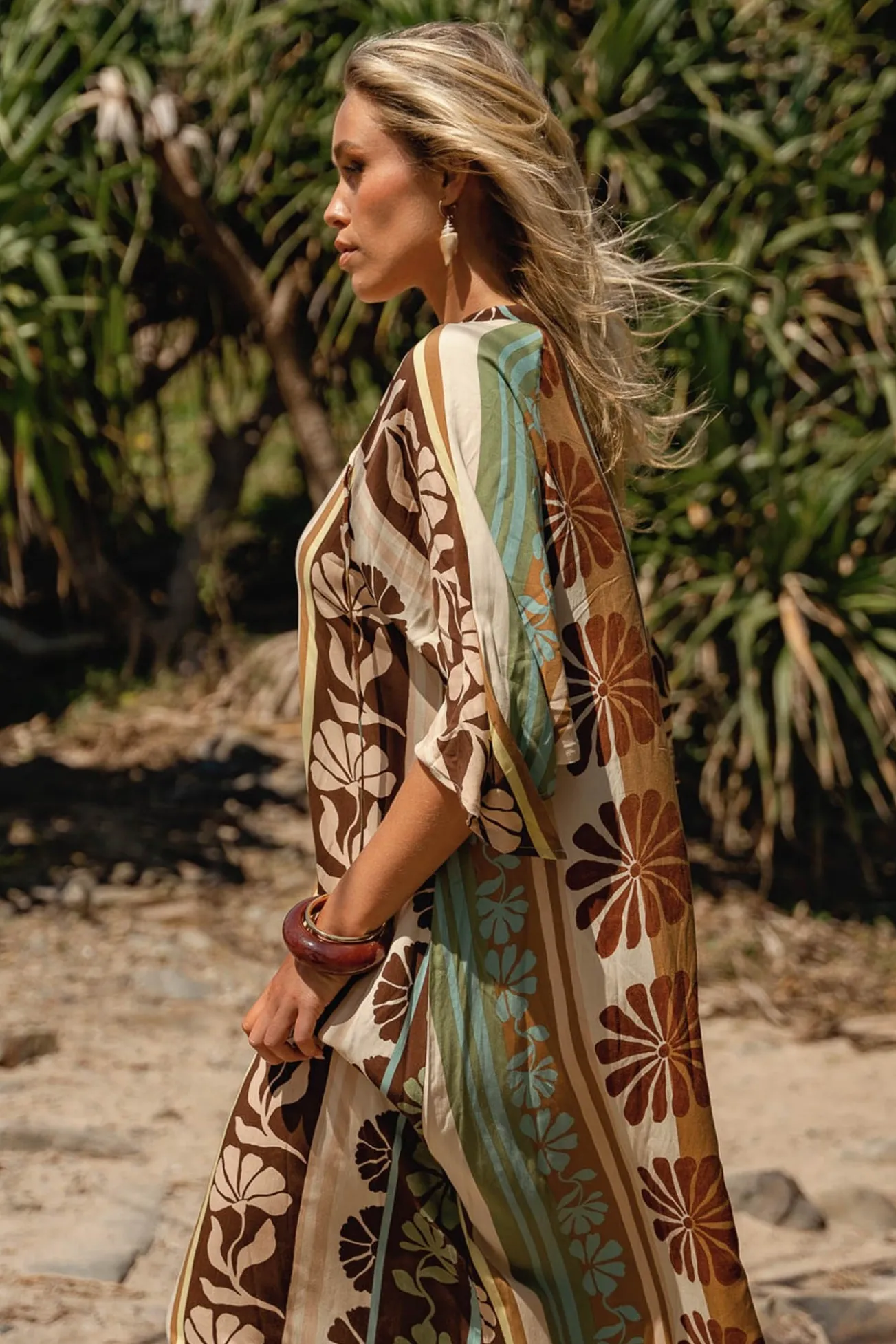 Vestido comprido caftan