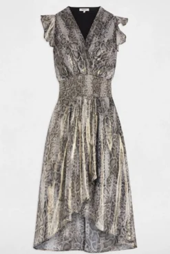 Vestido comprido cruzado