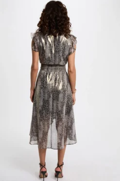 Vestido comprido cruzado