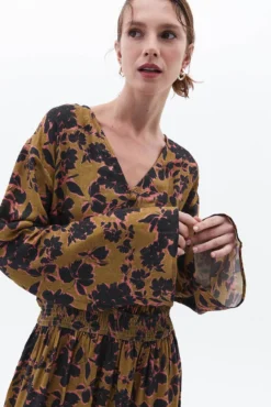 Vestido comprido estampado
