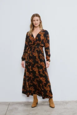 Vestido comprido estampado