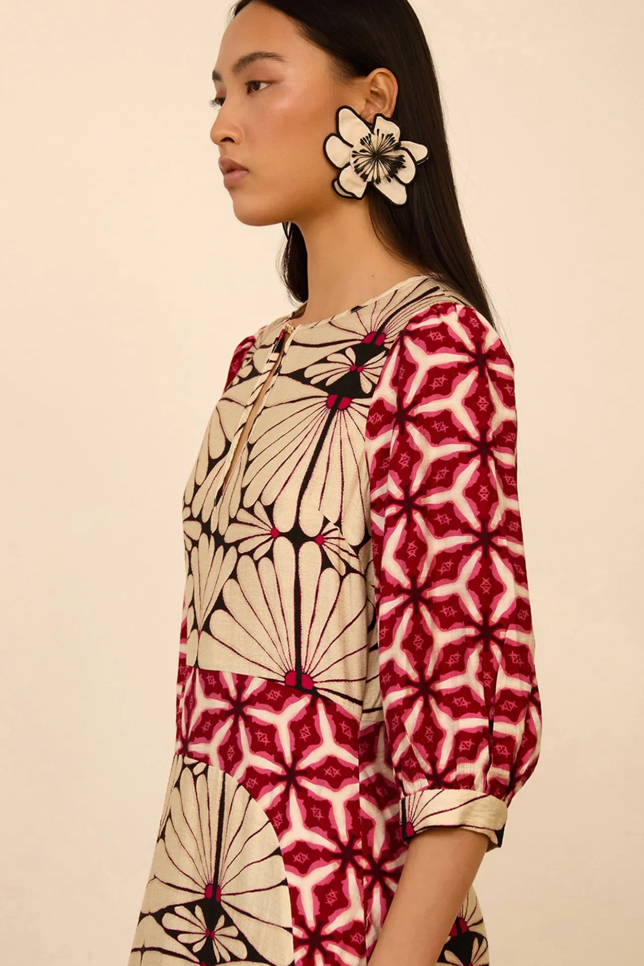 Vestido comprido estampado