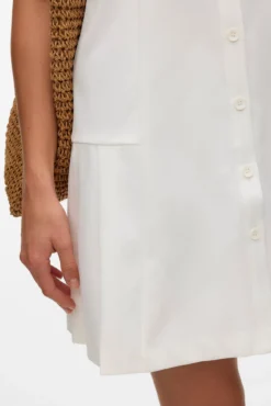 Vestido corto tableado