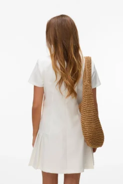 Vestido corto tableado