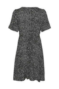 Vestido curto com botões