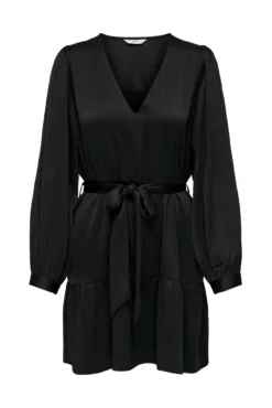 Vestido curto com cinto