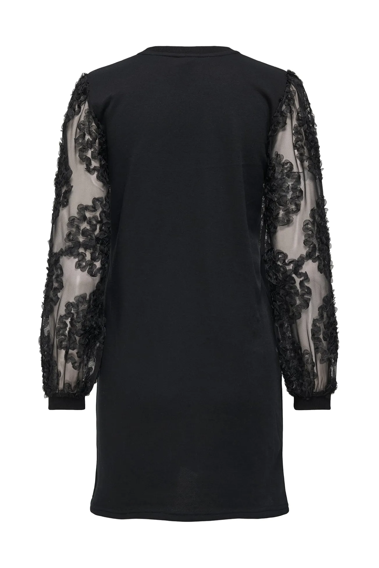 Vestido curto com detalhe floral