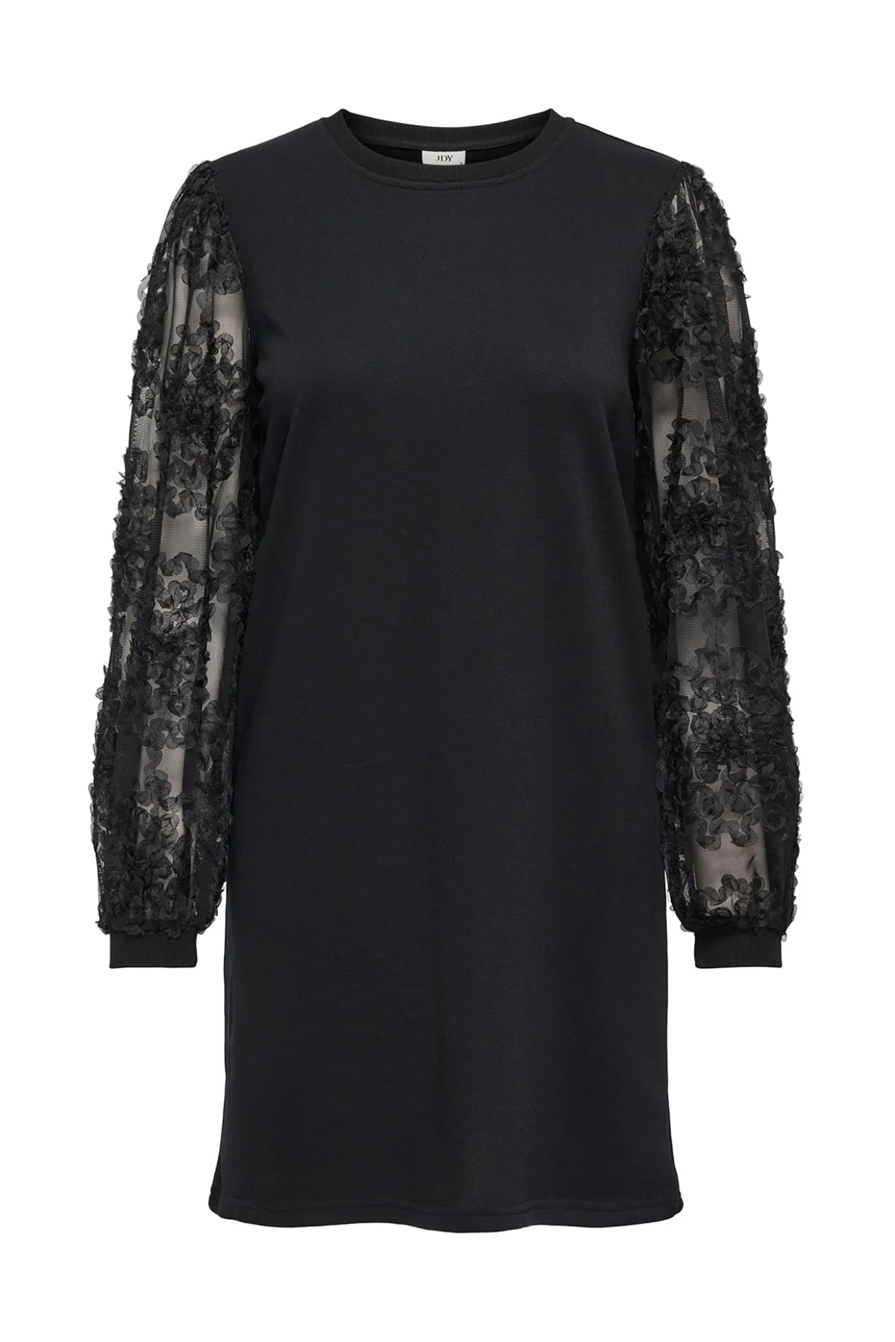 Vestido curto com detalhe floral