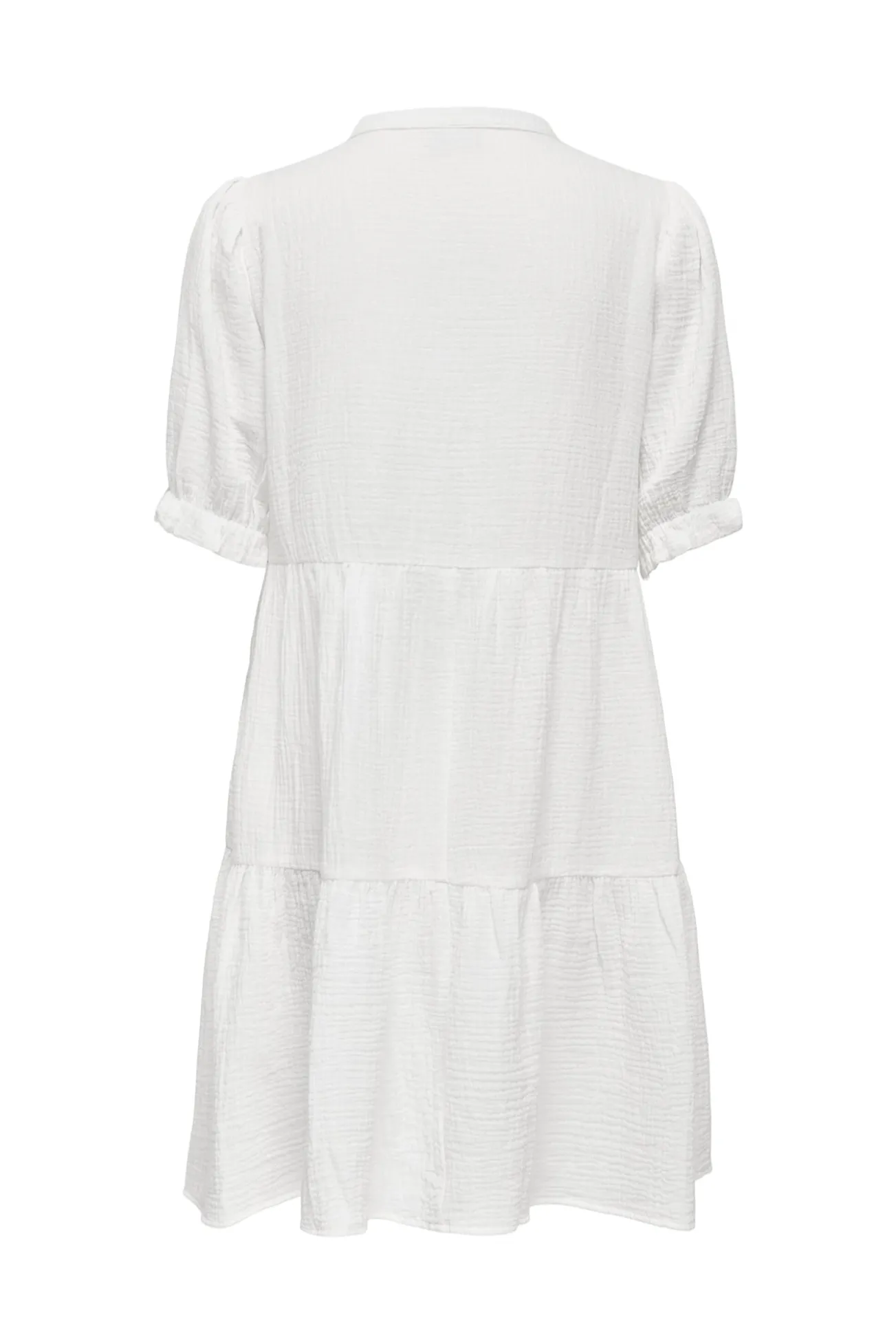 Vestido curto com folhos