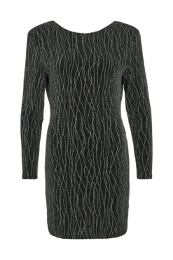 Vestido curto com lurex
