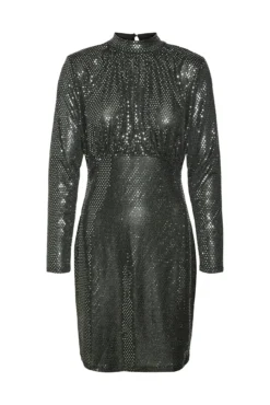 Vestido curto com manga comprida