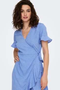 Vestido curto cruzado
