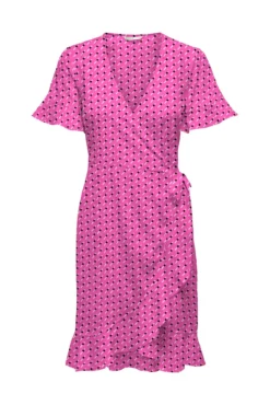 Vestido curto cruzado