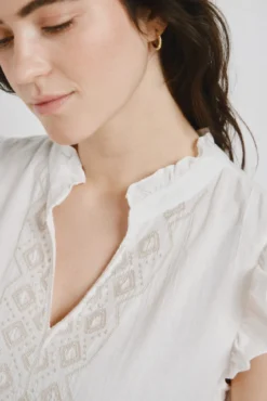 Vestido curto de algodão