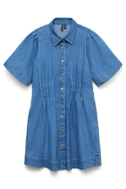 Vestido curto de algodão