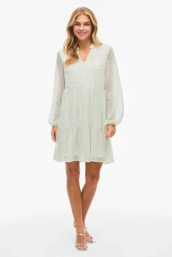 Vestido curto de chiffon