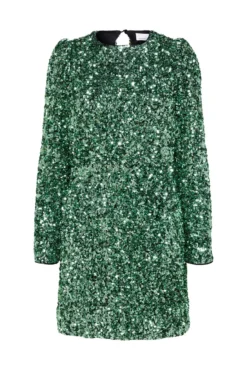 Vestido curto de festa com lantejoulas