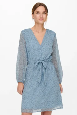 Vestido curto de gaze