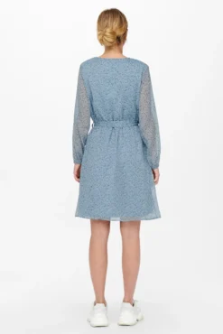 Vestido curto de gaze