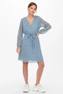 Vestido curto de gaze