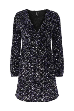 Vestido curto de lantejoulas