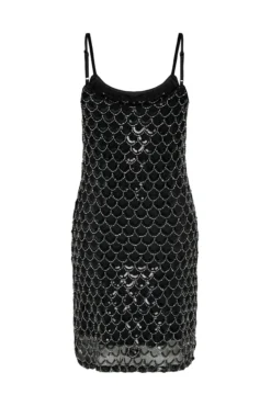 Vestido curto de lantejoulas