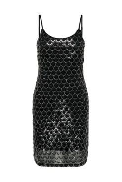 Vestido curto de lantejoulas