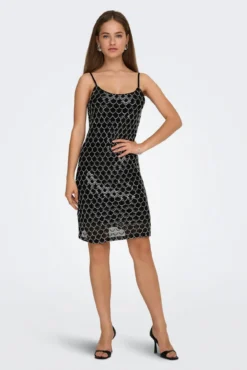 Vestido curto de lantejoulas