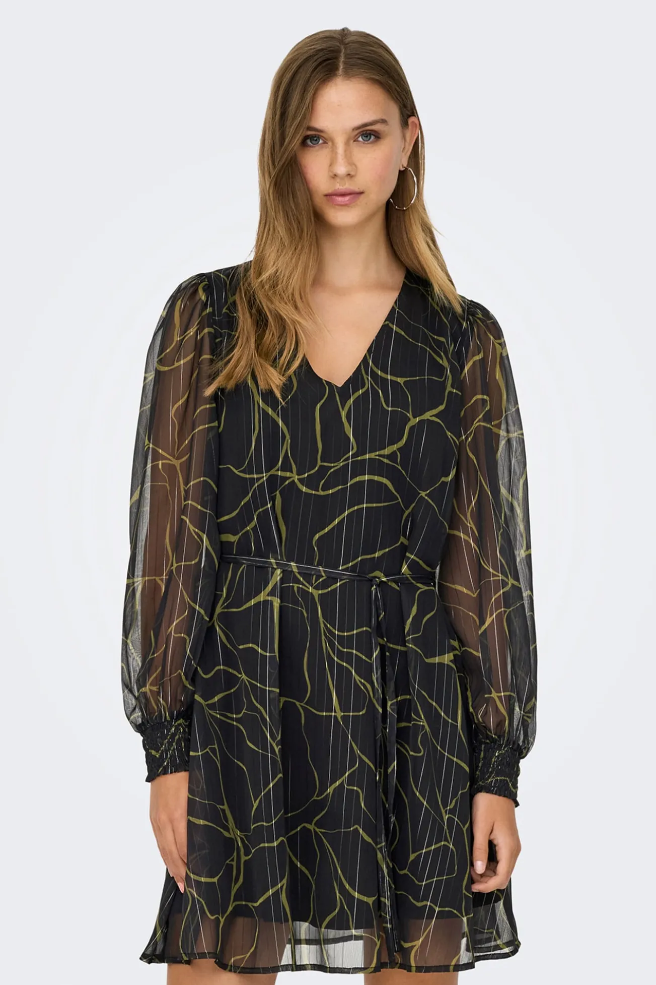Vestido curto de lurex