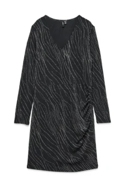Vestido curto de lurex plus size