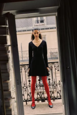 Vestido curto de malha