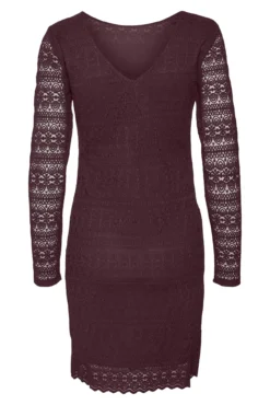 Vestido curto de manga comprida