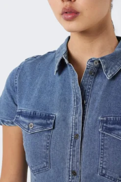 Vestido curto denim