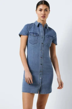 Vestido curto denim