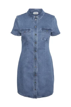 Vestido curto denim