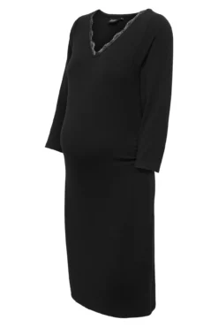 Vestido curto de renda para maternity