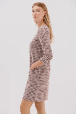 Vestido curto de tweed